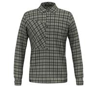 Salewa Fanes Flannel 5PL W L/S - camicia maniche lunghe - uomo 48 Grey/Dark Green man Bluesign,Polarlite,Salewa Committed,Tencel/Lyocell