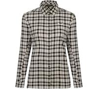 SALEWA FANES FLANNEL 5 POLARLITE CAMICIA DONNA OATMEAL BLACK OUT 40