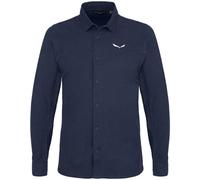 Salewa Fanes Hemp M L/S - camicia maniche lunghe - uomo 46 Blue/White man Canapa,Cotone Organico/Biologico