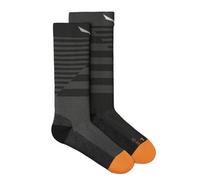 Salewa Fanes Hybrid Stripes - calzini lunghi - uomo 39/41 Dark Grey/Orange unisex Lana Merino,Tencel/Lyocell