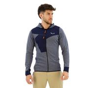 Salewa Puez 2 Dry M L/S Hood Full Zip - felpa in pile con cappuccio - uomo 54 Grey/Dark Blue man Bluesign,Dry'ton
