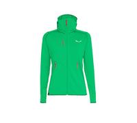 Felpa con cappuccio Salewa Agner Hybrid Polarlite Durastretch Full-Zip verde donna - S