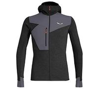 Salewa Puez 2 Dry M L/S Hood Full Zip - felpa in pile con cappuccio - uomo 54 Black/Grey man Bluesign,Dry'ton
