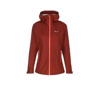 SALEWA Giacca da trekking da donna Puez Aqua Powertex con cappuccio rosso scuro | 44