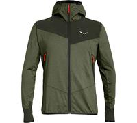 Salewa - Giacca di pile stretch - Agner Hybrid Polarlite Durastretch M FZ Hoody Dark Olive Melange per Uomo - Taglia L - Kaki