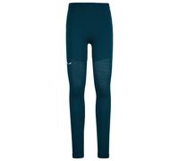 Salewa - Kid's Zebru Medium Warm AMR Tight - Intimo lana merinos 140 blu