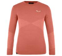 Salewa - Kid's Zebru Medium Warm ARM L/S Tee - Intimo lana merinos 164 rosso