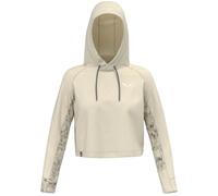 Salewa Lavaredo Hemp W Crop Hoody - felpa con cappuccio - donna Beige/Grey/White I44 D38