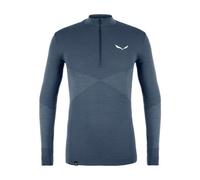 Salewa M Zebru Responsive 1/2 Zip - maglietta tecnica a maniche lunghe - uomo 50 Dark Blue man Alipne Merino Responsive,Wool