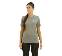 Salewa Eagle Minilogo Merino Short Sleeve T-shirt Grigio S Donna