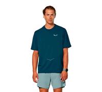 Maglietta tecnica salewa pedroc dry ton hybrid blu da uomo