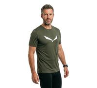Salewa T-Shirt con Logo Solido, Taglia M, Verde Oliva Scuro, 2XL
