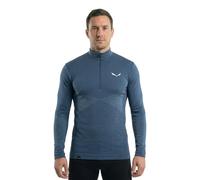 Salewa - Zebru Responsive Mezza Zip Maglietta Uomo Blue dark denim 46