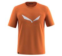 Salewa Maglietta con Logo Solido, Dry M. S/S Tee, Arancione-Burnt Orange, M Uomo