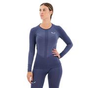 Salewa - Women's Zebru Responsive L/S Tee - Intimo lana merinos 34 blu