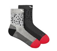 Salewa MTN TRN Sal. Merino - calzini corti - donna 36/38 Grey/Pink woman Lana Merino