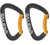Salewa Ortles Bent Carabiner, Black/Orange, UNI (Confezione da 2)
