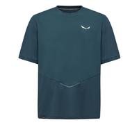 Maglietta tecnica salewa pedroc dry ton hybrid blu da uomo