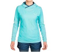 Salewa Pedroc Ptc Alpha - felpa con cappuccio - donna I38 D32 Light Blue woman Polartec Power Stretch,Polartec Alpha,Bluesign