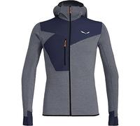 Salewa Puez 2 Dry M L/S Hood Full Zip - felpa in pile con cappuccio - uomo 54 Grey/Dark Blue man Bluesign,Dry'ton
