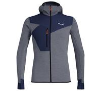 Salewa - Puez 2 Dry L/S Hood Full-Zip Tee - Giacca in pile S grigio/blu