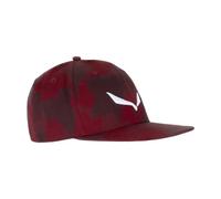 Salewa Puez Camou Flat - cappellino 58 Dark Red/Red junior