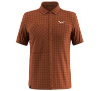 Salewa Puez Dry M S/S - camicia a maniche corte - uomo 46 Dark Brown man Dry'ton,Polygiene,Bluesign