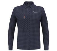Salewa Puez Dry M L/S - camicia maniche lunghe - uomo 52 Dark Blue/Orange man Dry'ton,Polygiene,Bluesign