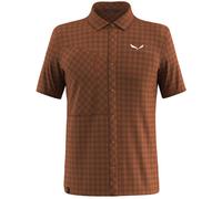 Salewa Puez Dry M S/S - camicia a maniche corte - uomo 54 Dark Brown man Dry'ton,Polygiene,Bluesign