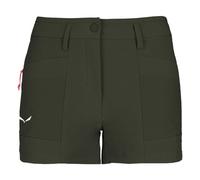 Salewa Puez DST W Cargo - pantaloni corti trekking - donna I48 D42 Dark Green/White/Red woman Durastretch