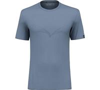 Salewa Puez Eagle Sketch Merino T-Shirt Men, Java Blue Melange, M