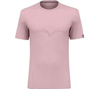 Salewa - Puez Eagle Sketch Merino Maglietta Uomo Pink zephyr melange 48