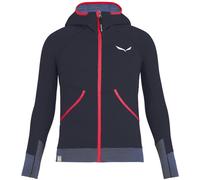 Salewa Puez Hybrid Pl G FZ Hdy - felpa in pile con cappuccio - bambino 104 Dark Blue/Blue/Pink junior Dry'ton,Polarlite