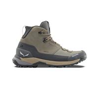 Scarponi Salewa Puez Leather Mid Powertex verde grigio marrone beige - 46