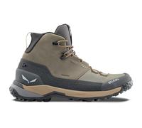 Salewa Puez Mid Powertex - Stivali da trekking e trekking da uomo, in pelle, impermeabili, Corda elastica/onice, 40 EU