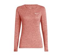 Salewa Puez Melange Dry - maglia a maniche lunghe - donna I42 D36 Light Red woman Dry'ton