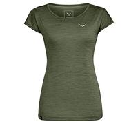 Salewa Puez Melange Dry W S/S Tee T-Shirt, Dark Olive Melange, S Donna