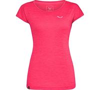 Salewa Puez Melange T-shirt, Donna, Rose Red Melange, XL