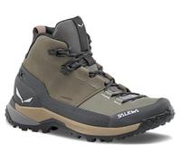 Scarponi Salewa Puez Leather Mid Powertex marrone scuro verde grigio donna - 43