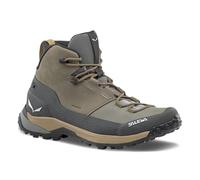 Salewa Puez Mid Powertex - Stivali da trekking e trekking da uomo, in pelle, impermeabili, Corda elastica/onice, 39 EU