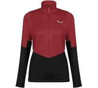 Pile Salewa Puez Polarlite Half Zip rosso nero donna - L