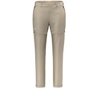 Pantaloni convertibili salewa puez talvena beige da donna