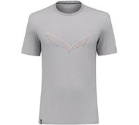 SALEWA Pure Eagle Frame Dry M T-Shirt Maglietta, Grigio mélange, M Uomo