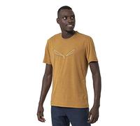 SALEWA Pure Eagle Frame Dry Maglietta M Sportiva, Melange Golden Brown, XXL Uomo