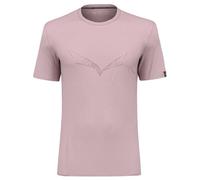 Salewa - Puez Eagle Sketch Merino Maglietta Uomo Pink zephyr melange 52