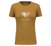 SALEWA Pure Heart Dry W Maglietta, Marrone Dorado, S Donna