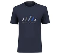 SALEWA Pure Stripes Dry M Maglietta, Blazer Blu Marine, M Uomo