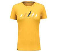 SALEWA Pure Stripes Dry W Maglietta, Gold, XXS Donna