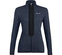 Salewa ROCCA 2 PL W FZ, Giacca in pile Midlayer, Donna, IT 46, Nero (Black Out Melange)