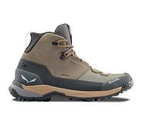 Salewa Puez Mid Powertex - Stivali da trekking e trekking da uomo, in pelle, impermeabili, Corda elastica/onice, 40 EU